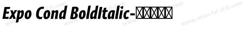 Expo Cond BoldItalic字体转换